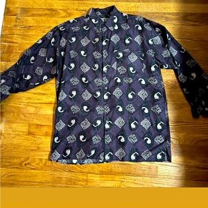 Vintage 100% silk button down